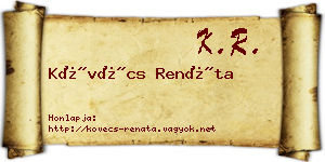 Kövécs Renáta névjegykártya