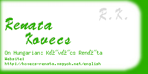 renata kovecs business card